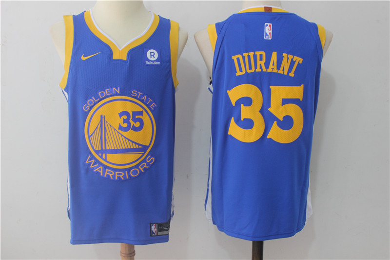 Men Golden State Warriors #35 Durant Blue Game Nike NBA Jerseys->->NBA Jersey